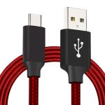 CEDO 1m Long Type C Data Cable for Mobile, Smartphone, Power Bank, Headphone, Earbuds | Fast Charging 3.1Amps (Red)