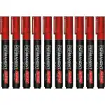 SONI OFFICE MATE Permanent Marker For Office,Collage Red pack of 10