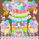 Party Propz Unicorn Theme Birthday Decoration Kit For Girls -73 Pcs