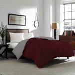Curious Lifestyle Maroon and Grey Solid Microfiber Indian Reversible Lightweight Single Bed Quilt Comforter, 2.28 x 1.52 m (CL-0578)