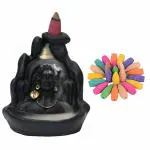 Craftam Black Resin Smokflow Fountain with 20 Free Cones Showpiece