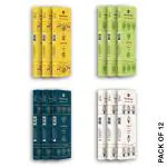 Gouri Keshar Kasturi, Khas, 3 in 1 and Classic Agarbatti Box Pack of 12 (4 x 3)