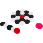 Pro Game 2 Queen MAGIC CARROM COINS 6MM Thickness Smooth Carrom Pawns With Striker (Pack Of 25)