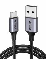 UGREEN 60125, USB - USB Type C Quick Charge 3.0 Male To Male Cable 3A , 0.5m (Gray)