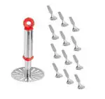 Stainless Steel Potato Potato Masher With Steel Stainless Spoons Set and Multicolour, Pack of 2