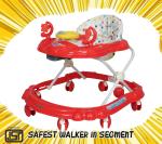 Odelee Sunbaby Red Musical Height Adjustable Activity Baby Walker For Boys and Girls (6-18 M)