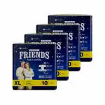 Friends Overnight Adult Diapers Tape Style - 40 Count (Extra Large) with odour lock and Anti-Bacterial Absorbent Core