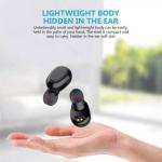 KARIMOTECH TWS-L21 Earbuds with Wireless Charging Case Earbuds Bluetooth Headset Bluetooth Headset (Black) l Wireless Charging Case| Bluetooth Airpods| Wireless Airpods| Earphone| Earbuds| Earpods