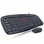 iBall Wintop Soft Key Keyboard and Optical Mouse Combo with Water Resistant Design I Ergonomic & Comfortable Design I Water Resistance I Connectivity-USB Black