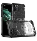 Golden Sands [Explorer Series] Apple iPhone 11 Pro Case Shockproof Semi-Transparent Rugged Military Grade Phone Back Cover, Certified Drop Protection, Space Black