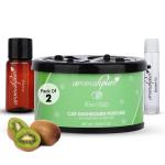 Aromahpure Dashboard Car Perfume with 50 ML Fruity Miniature Fragrance Oil | Kiwi Kiss - Kiwi Fragrance Car Freshener | 50gm | Luxury Car Perfume for Car Interior (Pack of 2)