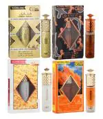 MANASIK Full, Glacier, Kasturi And Khail Malaki Aqd Floral Attar (Pack Of 4)