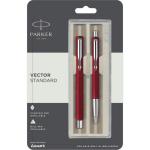 Parker Vector Standard Fountain Pen+Ball Pen Red
