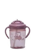 Adore Pro Itzy Bitzy Straw Sipper Cup with Retractable Head & Handle Pink - 250 ml