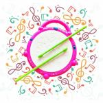 Play Magic 3D Flash Drum Toy with Flash Light & Musical Sound Instrument|3 X AA Battery Operated (Not Included)|Learning & Educational Baby Toy|Birthday Gift for Boys & Girls 3 Years +