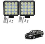 Kozdiko White 16 LED Light Bar 48W Square Light For Skoda Laura (Pack of 2)
