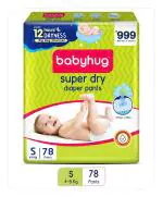 EURO babyhug Super Dry Baby Diapers Pants Small 78's Pack - Soft Diapers Pants(Pack of S78 ) (4-8Kg)