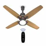 Havells Albus Underlight BLDC 1320mm Ceiling Fan | Remote Controlled, High Air Delivery Fan | 5 Star Rated, 2+1* Year Warranty | (Pack of 1, brown Pine Wood finish)