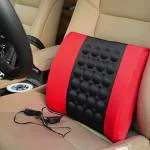 Comfortinglives Red Lumbar Electric Massage Car Seat Back Pad Waist Support Cushions-Pillow