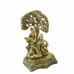 Trendy Crafts Idol Metal Radha Krishna Statue Under Tree