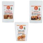 SRV SPICES (Iron Pounded) Lal Teekhat Chilli Powder, Haldi Powder And Malvani Masala Sea Food Specialist Perfect For Cuisine - 100 g Each