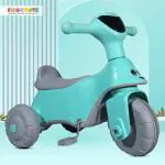 Kidsmate E-Ride Electric Tricycle for Kid, Battery Operated Ride On Toy Baby Bike with Light & Music | Rechargeable Battery Electric Bike for Kids to Drive 1 to 5 Years - Sea Green
