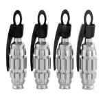 EMPIRE ELEMENTS | Silver | New Design Bom Shape Tyre Air Valve Bom Caps, Funny Car Tyre Caps | Metal Air Valve Caps for Tyre | Cool Accessories for Car, Truck, Motorcycle, SUVs and Bikes Set of 4 Compatible with Volkswagen Tiguan