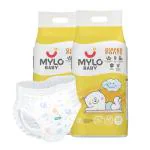 Mylo Baby Diaper Pants Medium (M) Size 7-12 kgs with Aloe Vera Lotion (76 count) Leak Proof | Lightweight | Rash Free | Breathable | 12 Hours Protection | ADL Technology