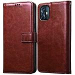 Shining Stars Vivo V19 Neo Brown Leather Dust-Proof, HD Flip Cover with Media viewing Stand, Durable, Scratch Resistant, Designer Case Flip & Wallet Cases