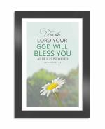 ELBEN CREATIVES For The Lord Your God Will Bless You... Deuteronomy 15:6 Bible Verse Photo Frame, Home Décor