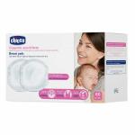 Chicco Anti Bacterial Fabric Nursing Breast Pads 60 Pieces (Pack of 1)