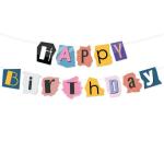 Festiko Happy Birthday Paper Cut Banner, Birthday Decorations, Birthday Celebration, Party Decoration Supplies