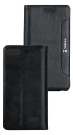 Tarkan Black Faux Leather Flip Case Cover With Convertible Back Stand Forhuawei Honor 4C