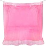 buyagain 10x6.5 FT Pink Mosquito NET for Double Bed 10x6.5 FT Poly Cotton Material - Indian Mosquito Net for Family