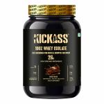 Kickass 100% Whey Protein Isolate High-Quality, Choco Bliss Flavoured With Digestive enzyme and Immunity boosters, No Banned Substance, GMO-Free, Gluten-Free, 1Kg