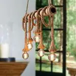 DesiDiya Bamboo Rope Lights for Ceiling Hanging, (Bulb Not Included)