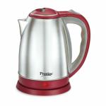 Prestige PKOSS, 1500W, 1.5L Stainless Steel Electric Kettle, Red