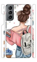 YAPZONE | Designer Back Case Cover for Samsung Galaxy S8 Plus / S8+ | Cool Girl with Books and Bag |