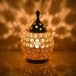 CraftVatika Gold Crystal Akhand Diya Oil Lamp 14 x 14 cm