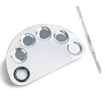 Beauzy Stainless Steel Makeup Palette with Spatula Used for Mixing Foundations, Eye Shadow, Nail Art