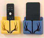 WIVO PREMIUM 2pc Wall Storage Box Wall Adhesive File Holder Wall Adhesive Storage Racks Wall Hanging Basket Plastic Wall Organizer Media Organizer Rack Tv Holder Stand Controller Television Pp