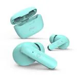 pTron Bassbuds Duo TWS Earbuds with Clear Calls, Immersive Stereo Audio & 32H Playtime (Mint Green)