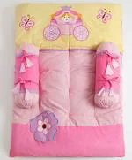 BLOOMING BUDS Cotton Baby Mattress with Pillow, Pink (0 to 6 months)