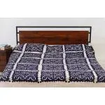 SHREE CARPET AND TEXTILE MAHAL INDIA PRIVATE LIMITED Pure Cotton Handmade Cutwork And Kantha Work Bedsheet