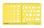 Traceease Arrows Drafting Arrows & Arrowheads Template Drawing Stencil,Designing Template Measuring Ruler