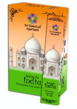 Sri Kanchan Agarbatti Namaste India Incense Sticks | Pack of 1, 7 Sticks | 100% Herbal | Low Smoke | Free Bag