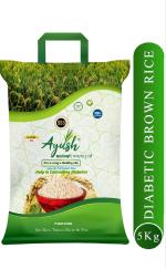 Ayush Diabetic Brown Rice/Red Rice | Mangalore Matta Rice- 5 Kgs ( Unpolished)
