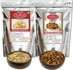 Yuvraj Salted Peanuts and Black Roasted Masala channa (400 gm x 2)