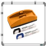 YAJNAS Non Magnetic 1.5X2 Feet, Double-Sided Writing Whiteboard & Chalkboard & 2 Marker and 1 Duster Whiteboards and Duster Combos (White, Green)