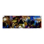 Tamatina Multicolor Unframed Modern Art Abstract Canvas Painting - 60X20 Inch
